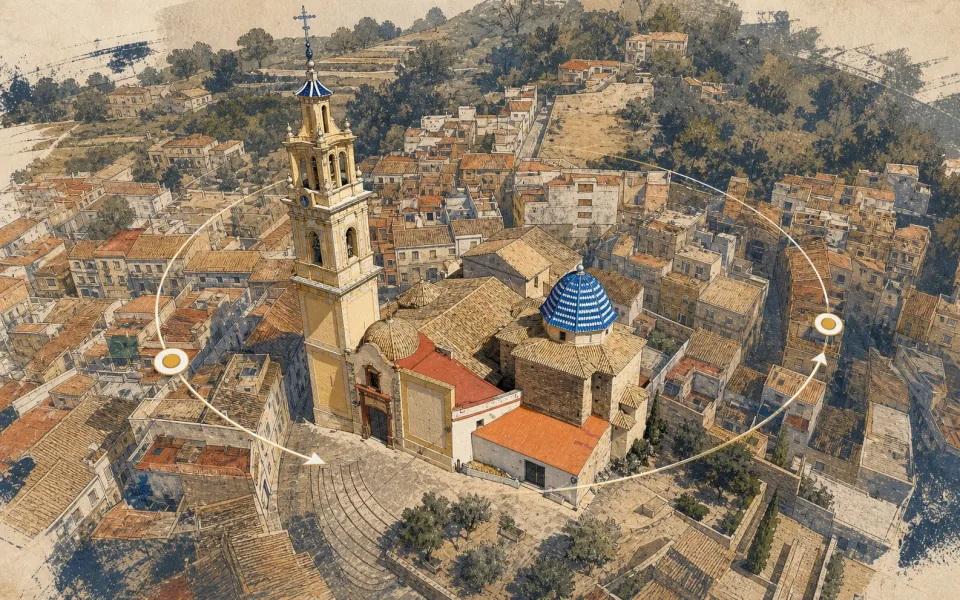 Illustrated interactive tour of Sant Antoni Màrtir church