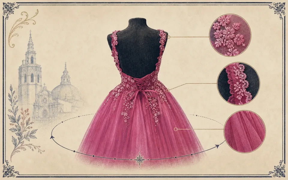 Illustrated traditional festera dress tour