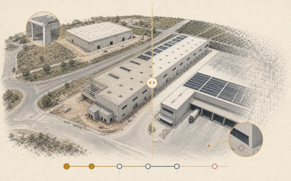 Custom digital-twin experience for an industrial construction project